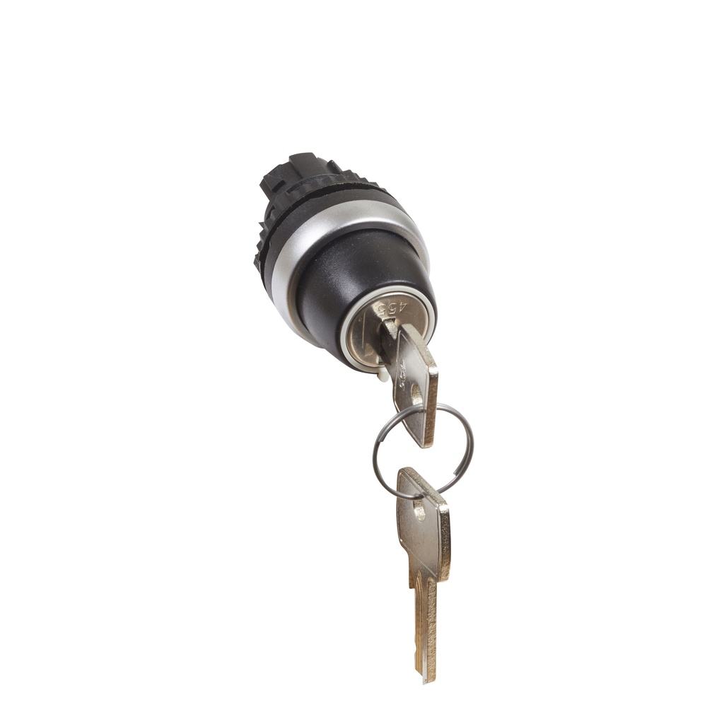 Legrand 023951, Cheie De Comanda Cu Cheie Buton Negru Osmoz, 2 Pozitii Fixe, 45° (0 12H)