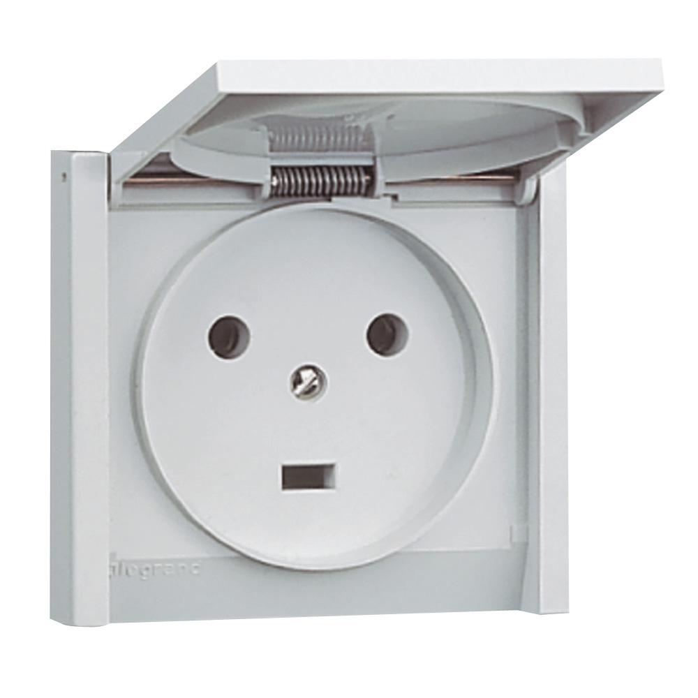 LEGRAND 055703, Plexo Socket, IP 44, 20 A, 2P+E, 230 V, Grey