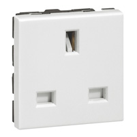 Legrand 077505, Priza Standard Britanic Alb 2P+E 13 A 2 Module, Alb