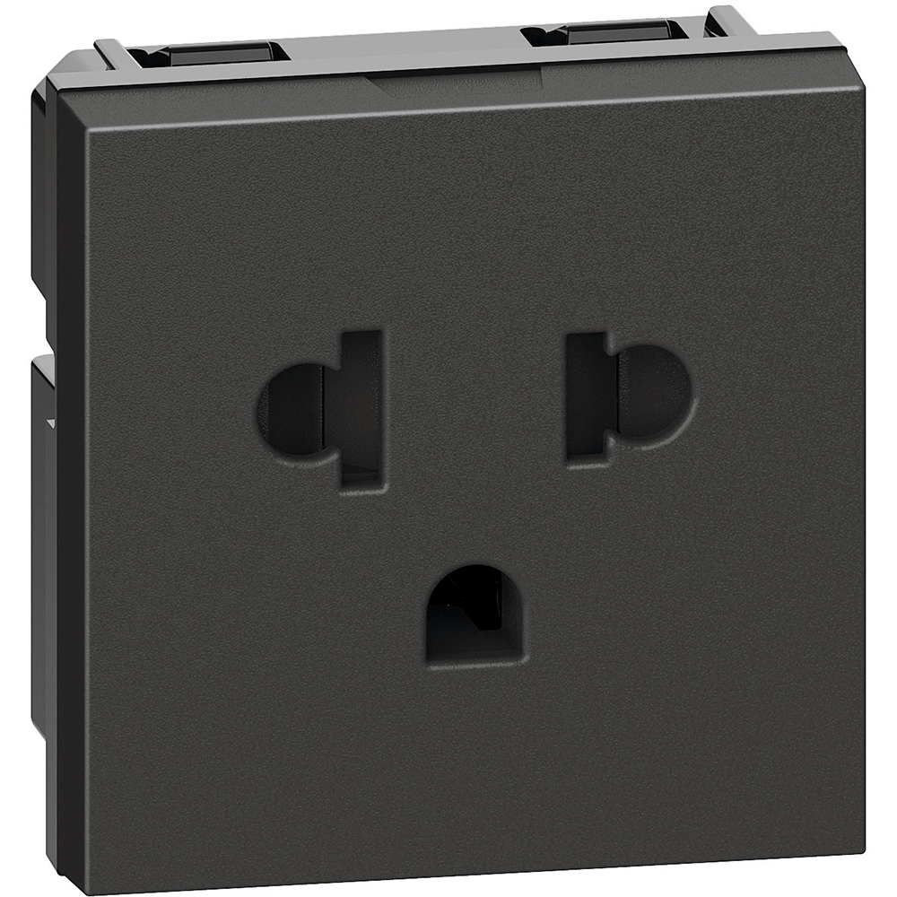 BTICINO KG4126, L.NOW, 2P+E 16A Euro, Amer, Black Socket