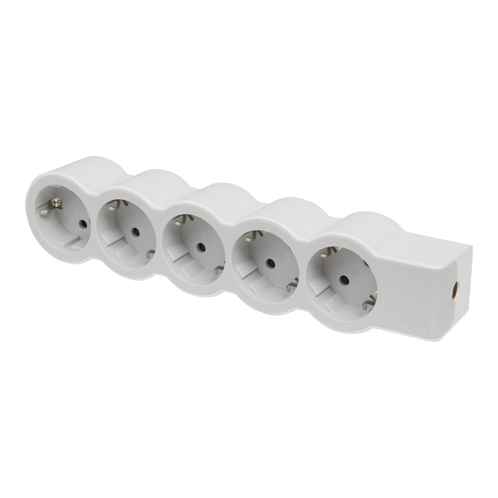 LEGRAND 694577, Mobile Multi, Socket Block Standard 5 x 2P+E White, gray