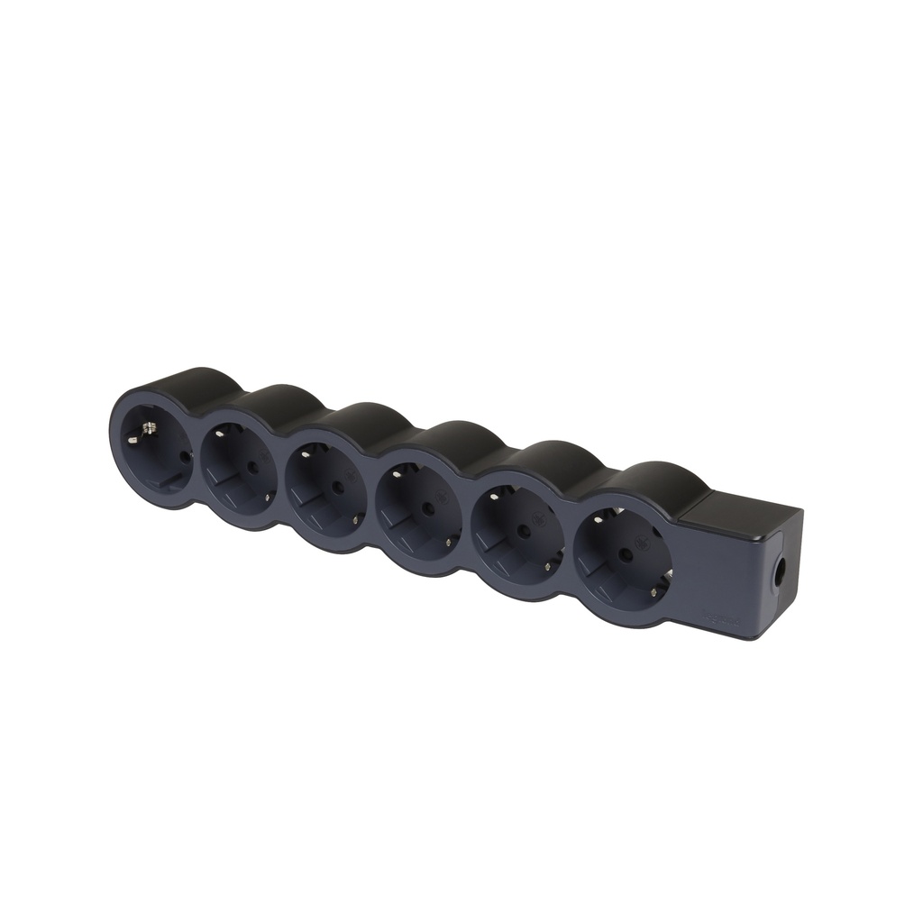 LEGRAND 694580, Mobile Multi, Socket Block Standard 6 x 2P+E Black