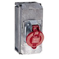 Legrand 053734, Priză Cu Montaj Aparent Hypra IP 44 380/415 V, 63 A 3P+N+E, Metal