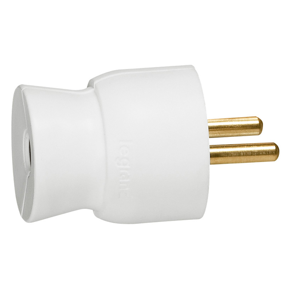Legrand 050100, Fișă 2P+T, 16 A, Plastic, Ieșire Dreaptă, Alb, Etichetă