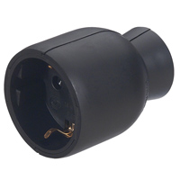 LEGRAND 050179, 2P+T 16A Extension Cord, German Standard Black Straight Plastic Outlet