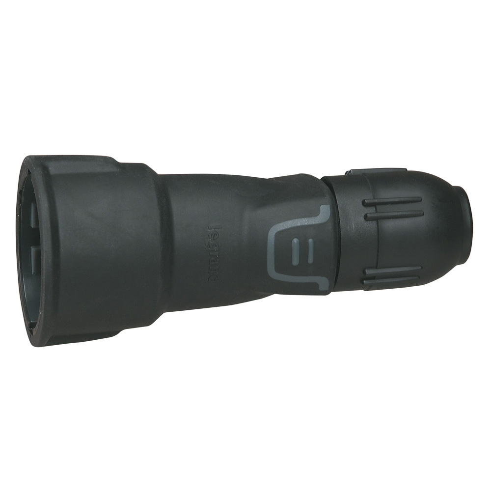 LEGRAND 050341, IK08 2P+T 16A Rubber Mobile Socket with Manson Fastening Black