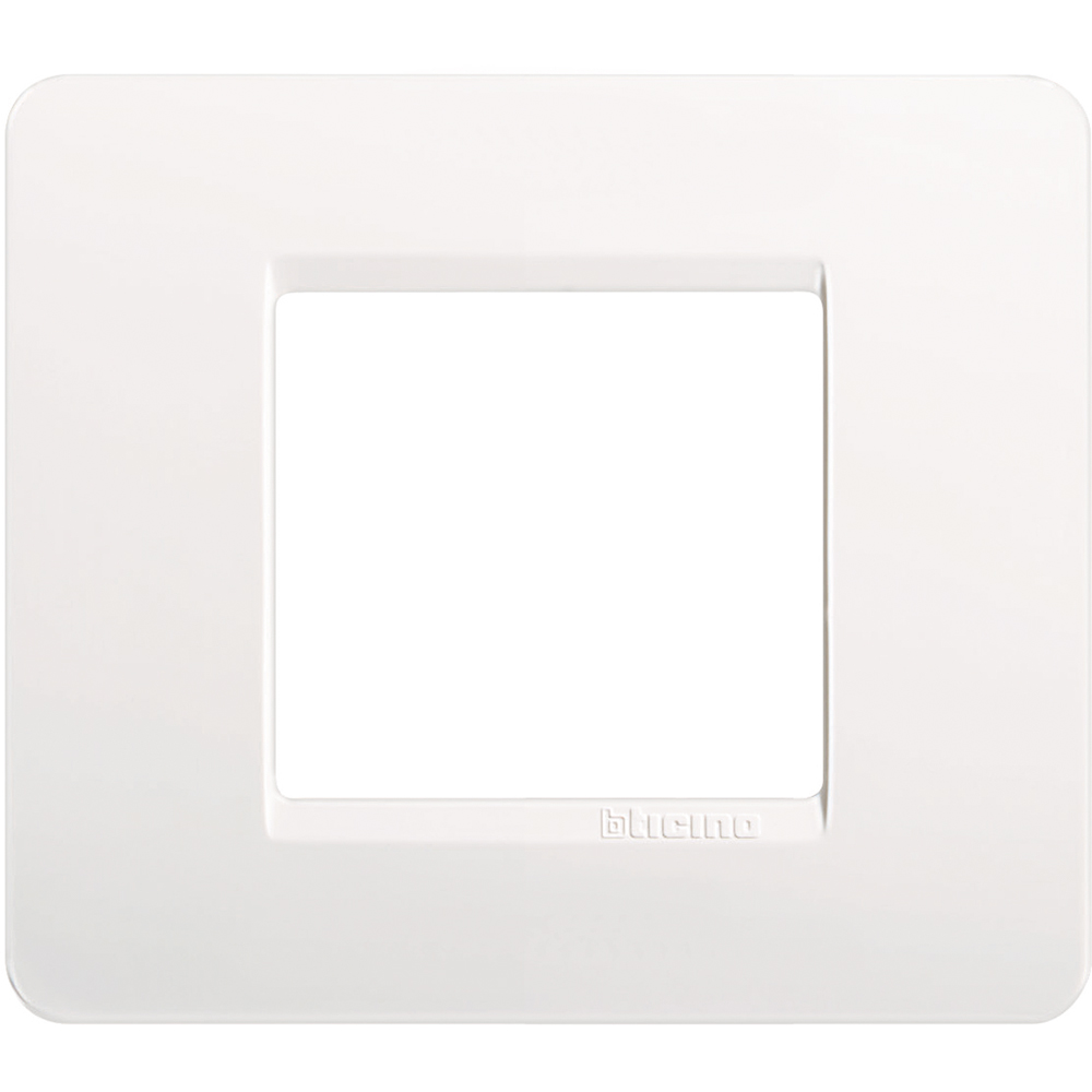 BTICINO AM4802BN, Matix, 2 Modules Frame, Round White Box