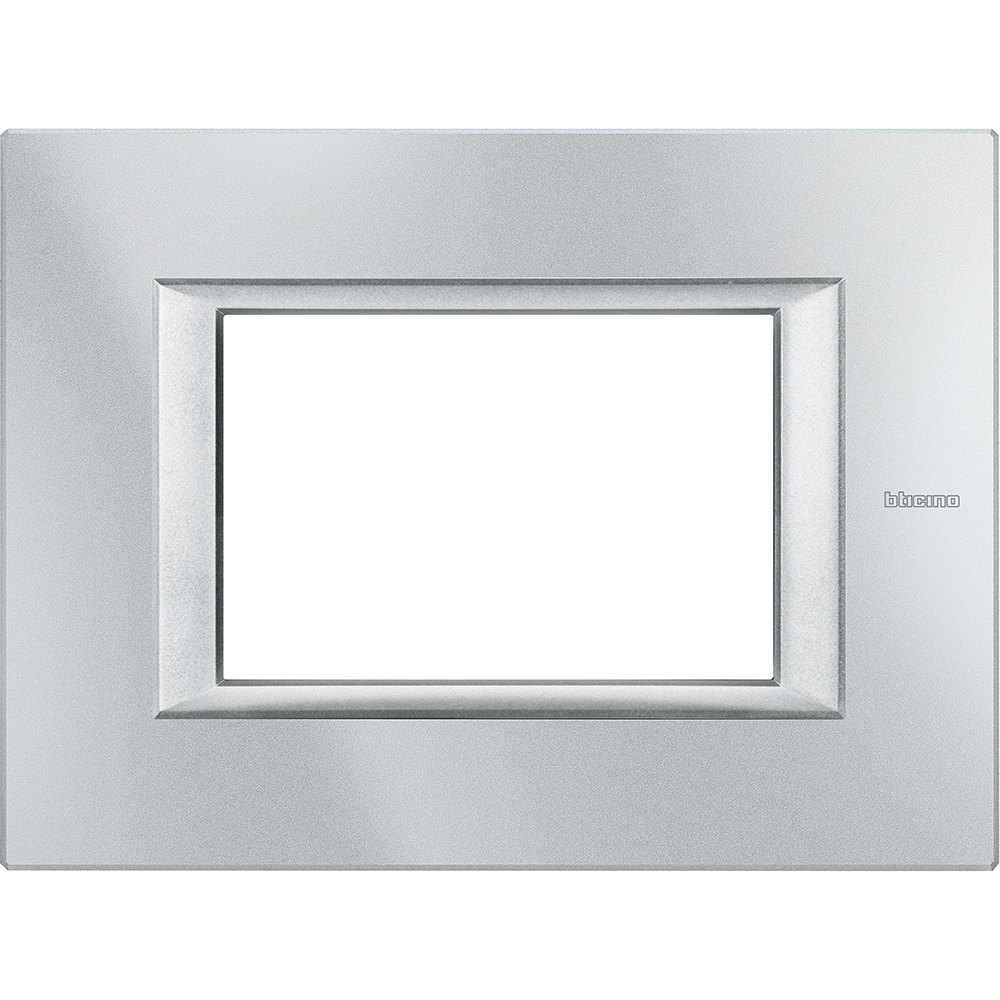 BTicino HA4803HC, Axolute, Ramă Dreptunghiulară, Aluminiu Monocrom, 3 Module, Aluminiu