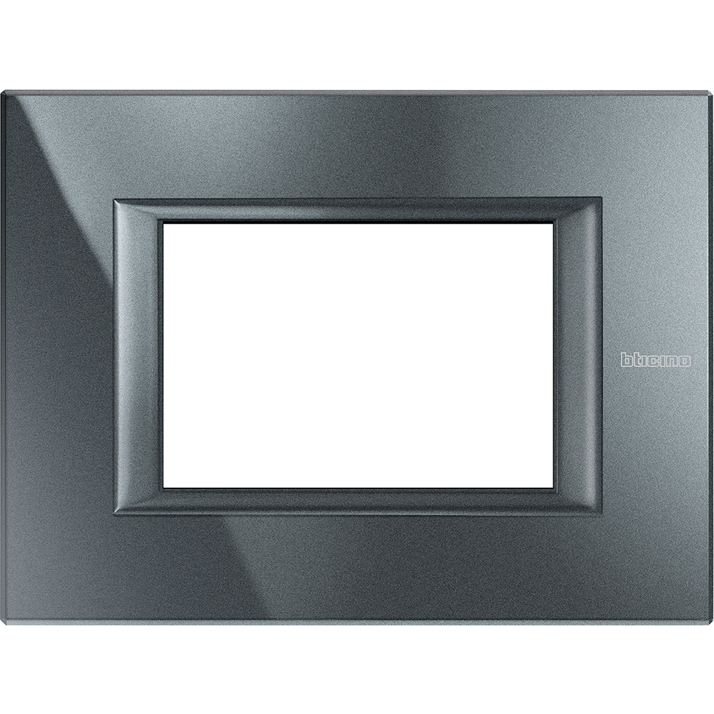 BTicino HA4803HS, Axolute, Ramă Dreptunghiulară, Aluminiu Monocrom, 3 Module, Antracit