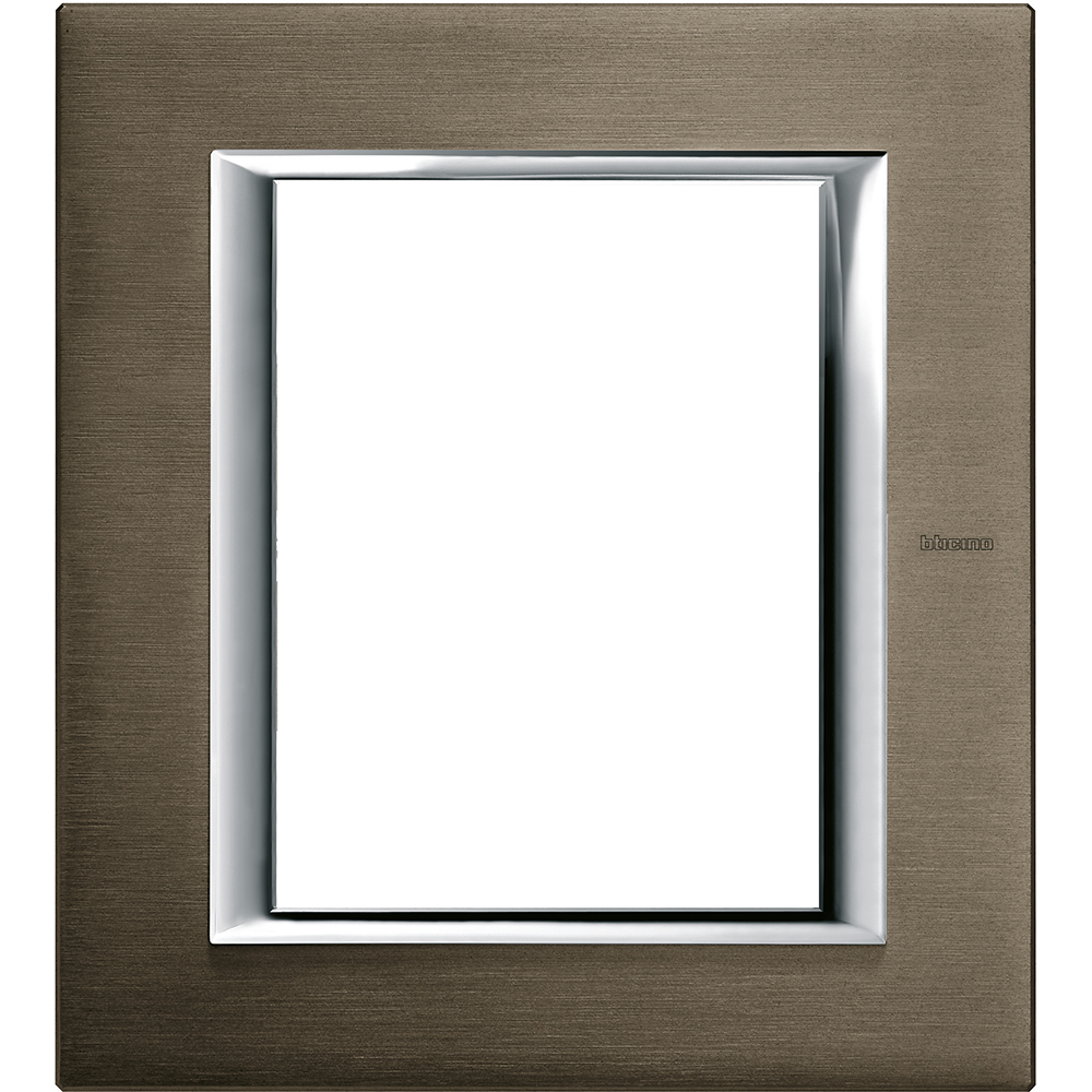 BTICINO HA4826BR, Axolute Rectangular Frame, Anodized Aluminum, 3+3 Modules, Bronze