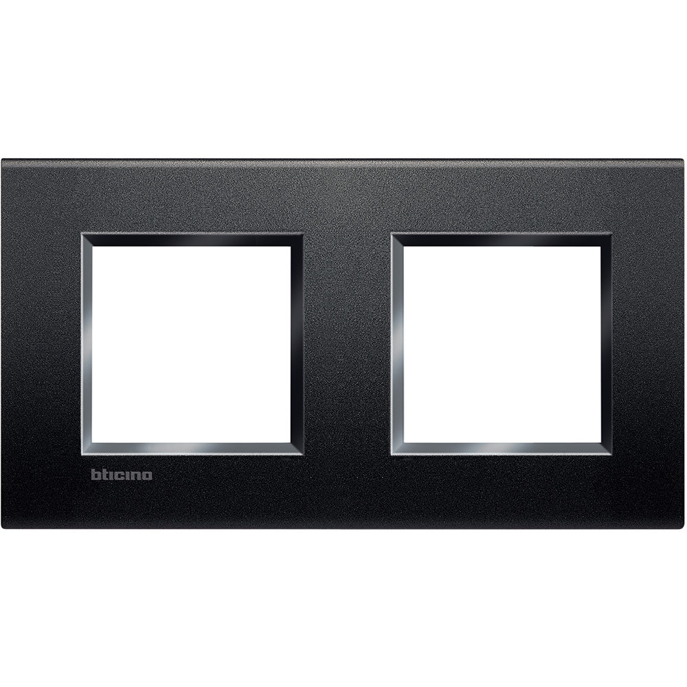 BTICINO LNA4802M2AR, Living Light 2+2 Frame with 71 mm Spacing, Anthracite