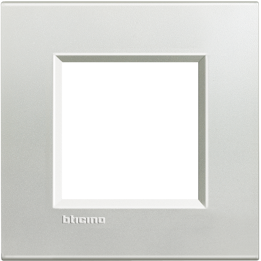 BTICINO LNA4802AG, Living Light 2 Modules Silver Frame