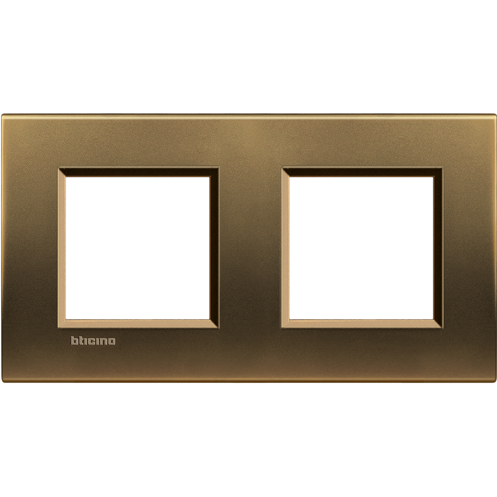 BTICINO LNA4802M2BZ, Living Light 2+2 Bronze Frame