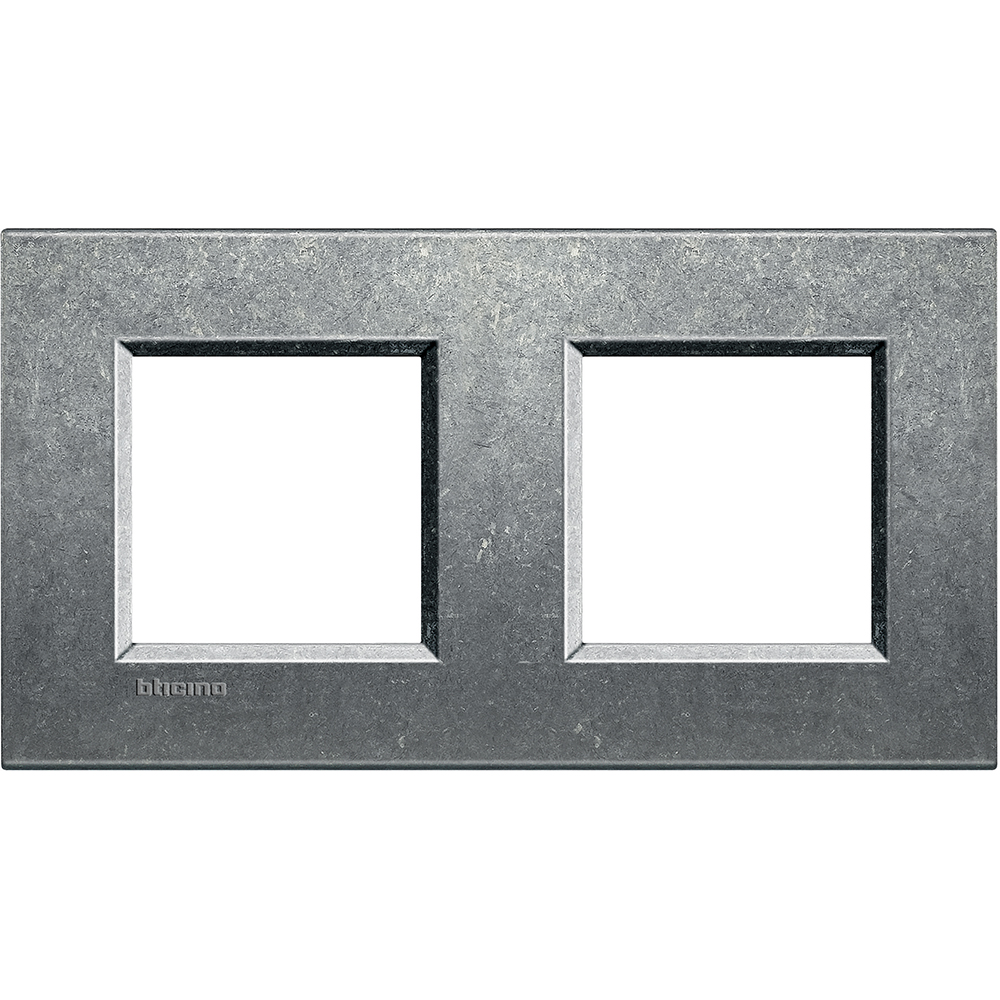 BTICINO LNA4802M2NA, Raw Living Light 2 + 2 Frame, Natural Gray