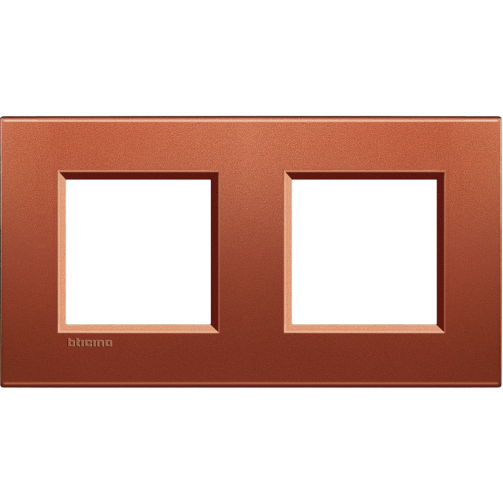 BTICINO LNA4802M2RK, Living Light 2 + 2 Frame, Brick Red