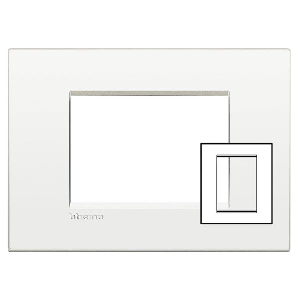BTICINO LNC4826BN, Living Light Air Plate Frame 3+3 Modules, Pure White
