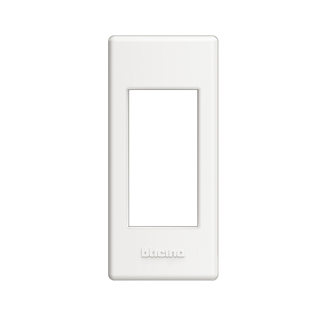 BTICINO LND4811BI, Living Light Frame + Support for Mounting On Profile or Surface, White, 1 Module