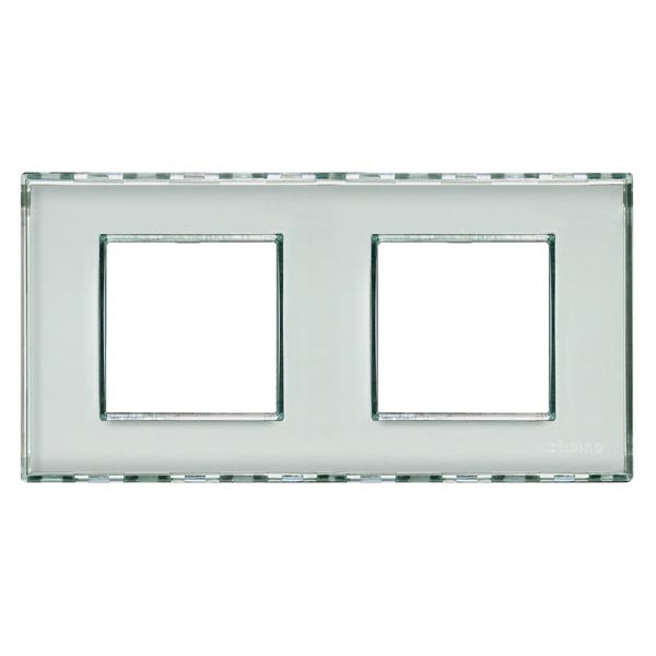 BTICINO LND4802M2KR, Living Light 2+2 Frame with 71 mm Spacing, Customizable