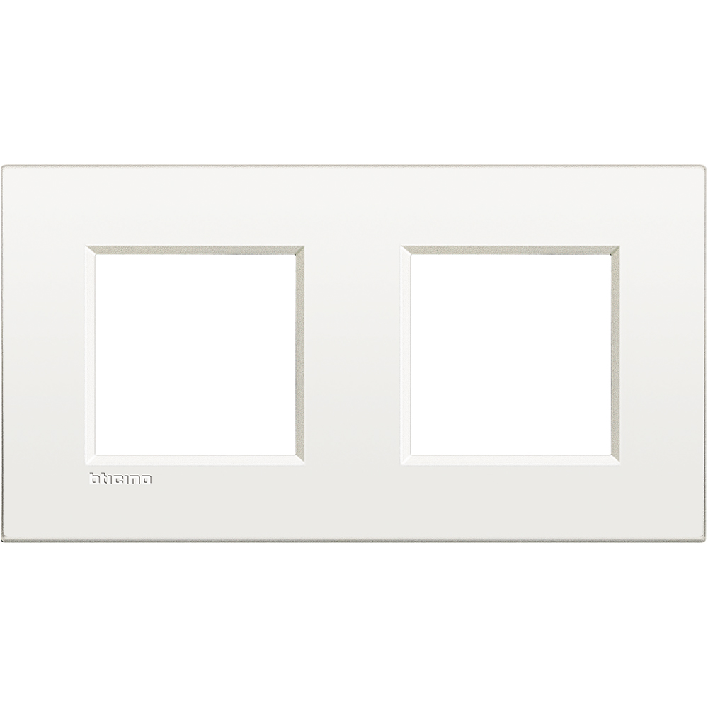 BTICINO LNE4802M2BN, Living Light Air 2+2 Frame with 71 mm Spacing, Pure White