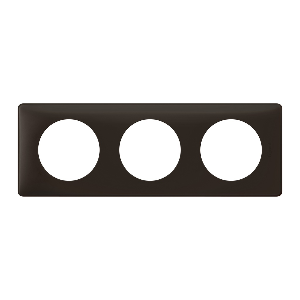 Legrand 066743, Placă Céliane, „Powder”, 3 Module, Bazalt