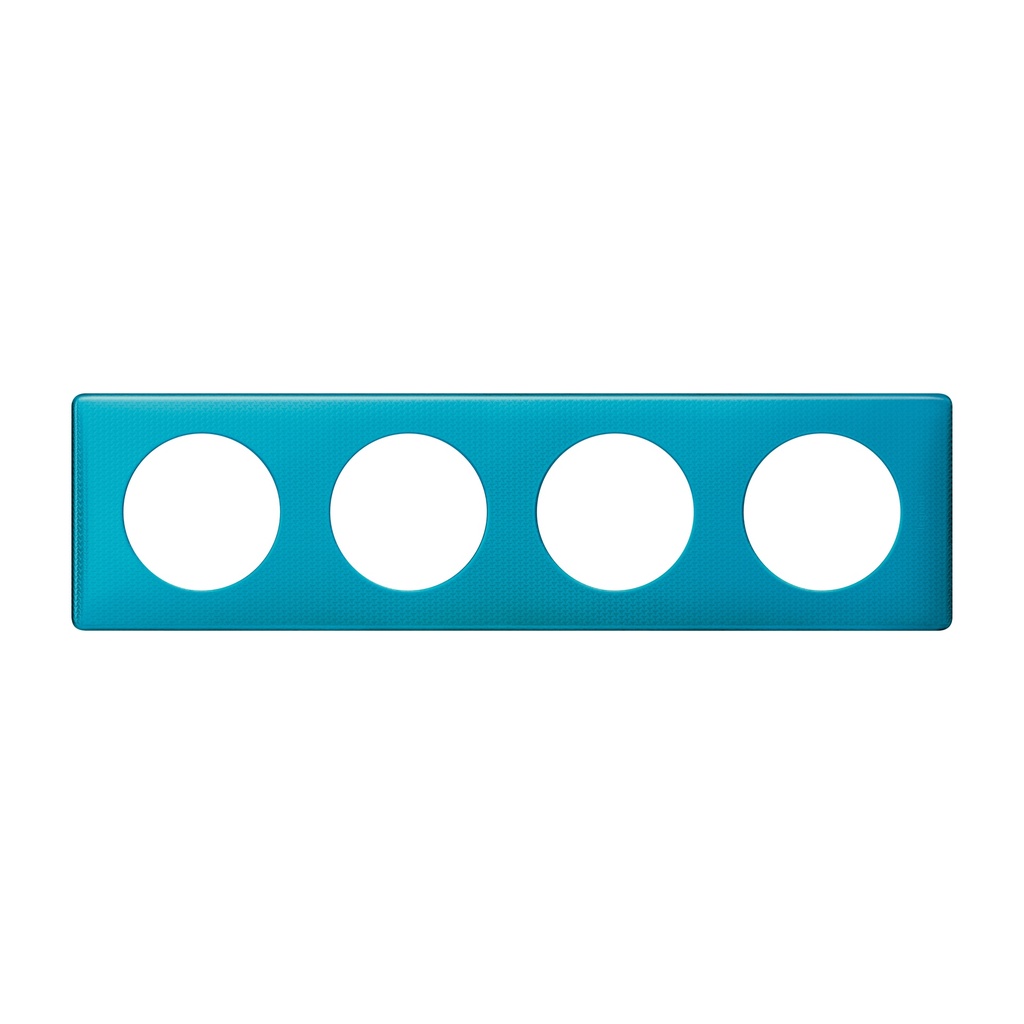 Legrand 068774, Placă Céliane, Metal, 4 Module, Albastru Șarpe