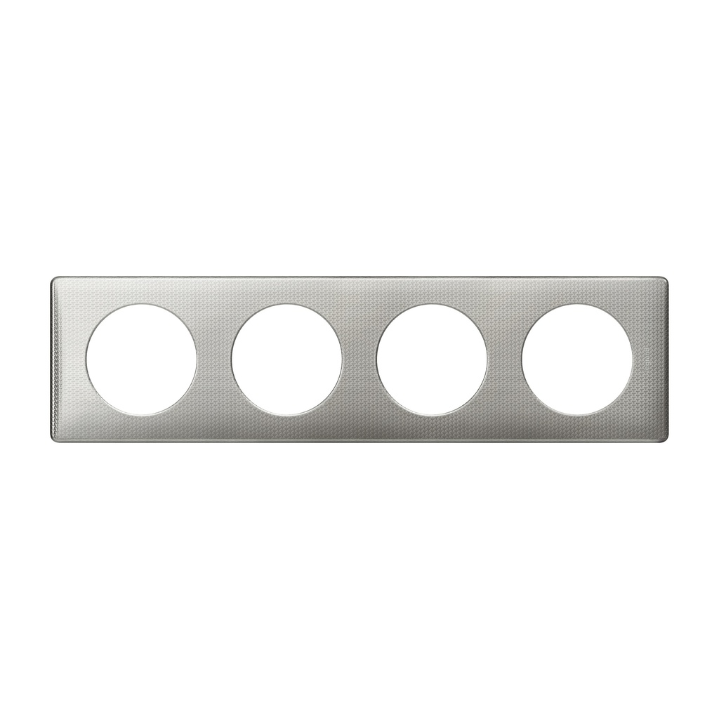 Legrand 068724, Céliane Plate, Metal, 4 Modules Aluminum