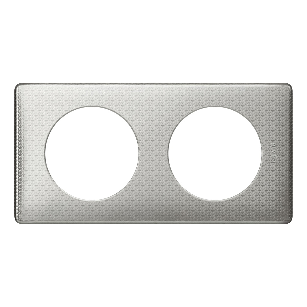Legrand 068722, Placă Céliane, Metal, 2 Module, Aluminiu Șarpe