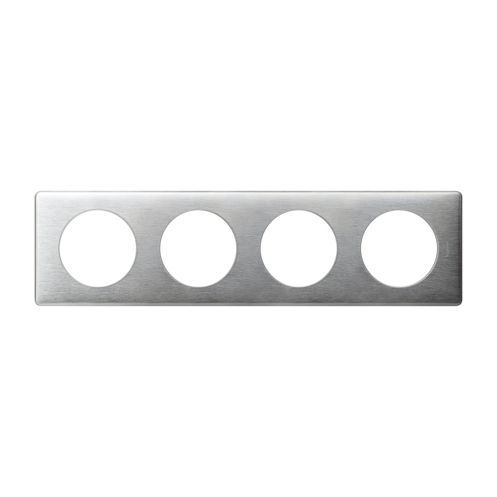 Legrand 068924, Placă Céliane, Metal, 4 Module, Aluminiu
