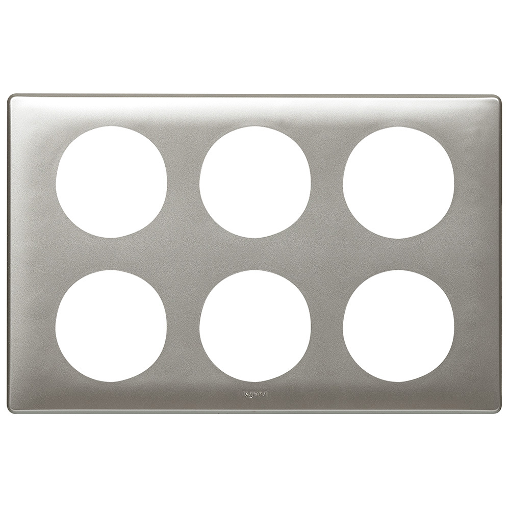 Legrand 068969, Placă Céliane, Metal, 2 pentru 3 Module, Titan