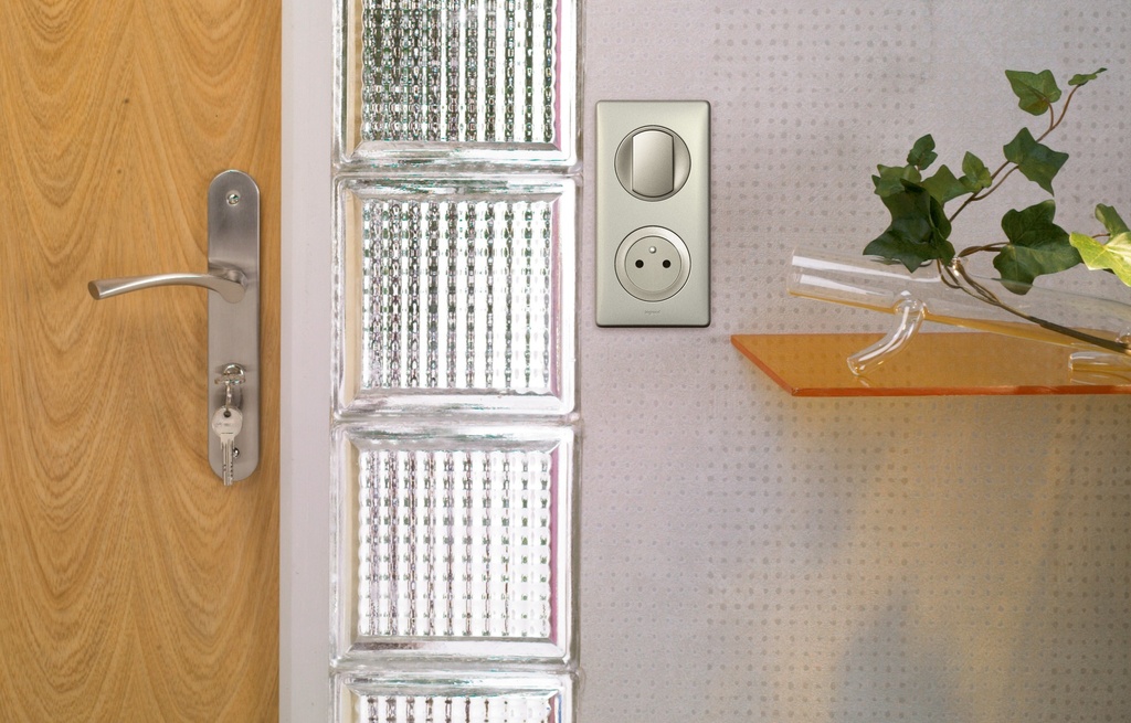 LEGRAND 068902, Céliane Plate, Metal, 2 Modules, Titanium