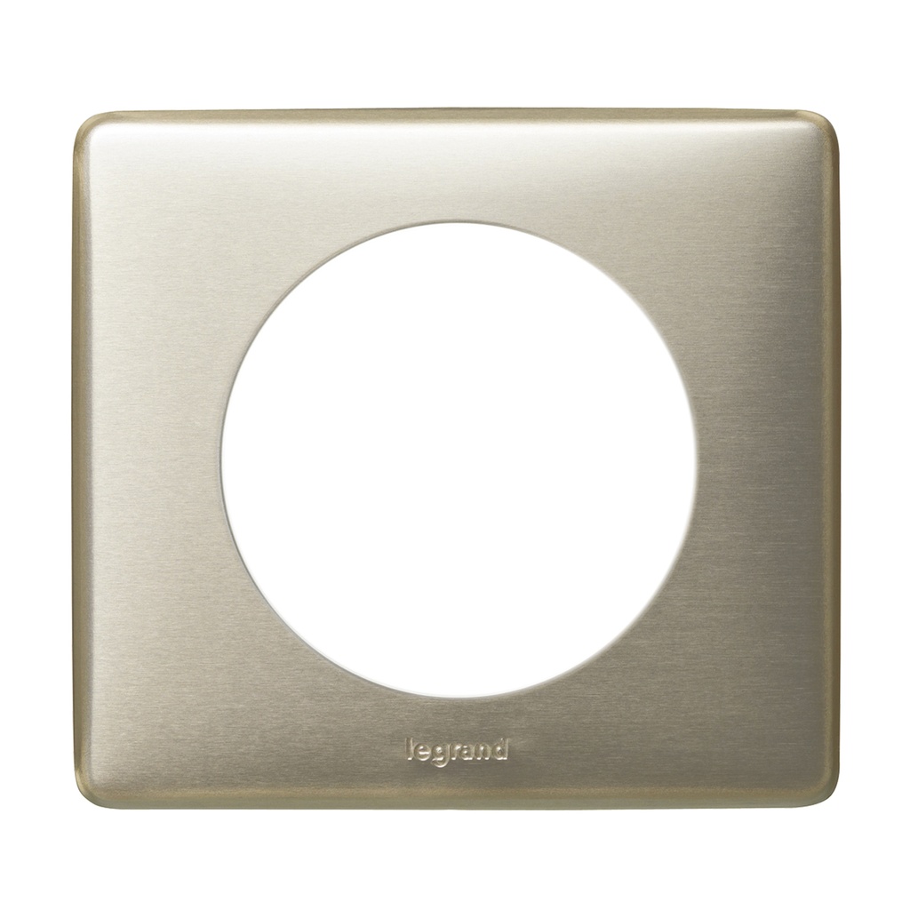 LEGRAND 068901, Céliane Plate, Metal, 1 Outlet, Titanium