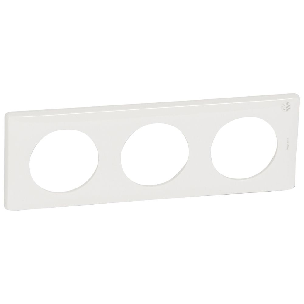 LEGRAND 069003, Céliane Plate, 3 Modules, Antibacterial White