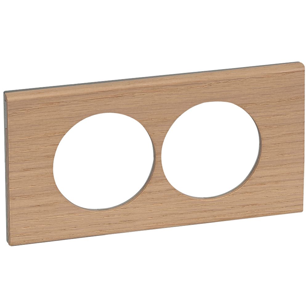 Legrand 069058, Placă Céliane, Materiale, 2 Module, pentru Renovare, Stejar Înălbit