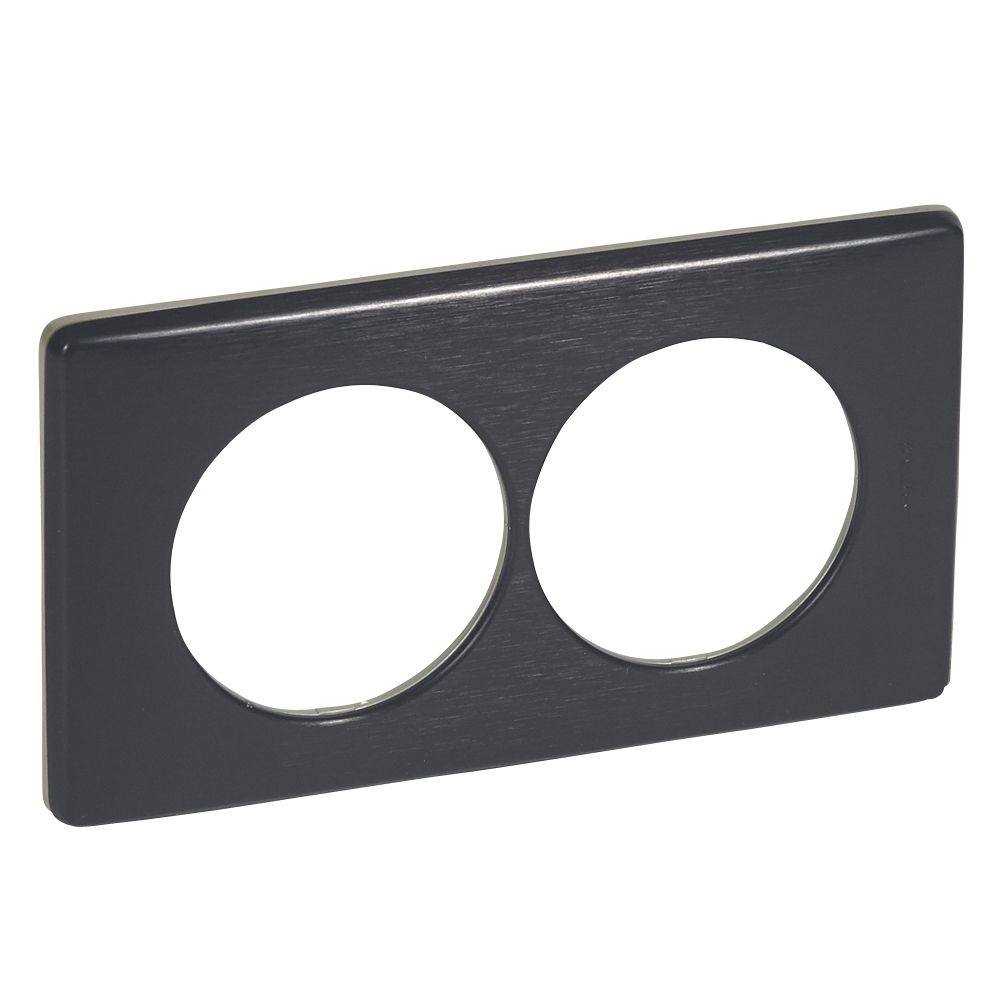 Legrand 068988, Placă Céliane, Metal, 2 Module, pentru Renovare, Carbon