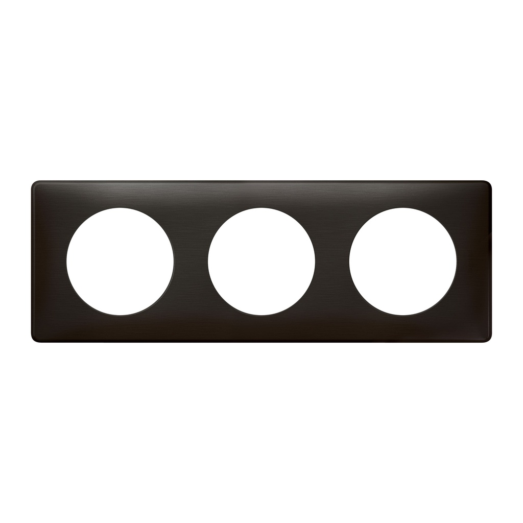 LEGRAND 068983, Céliane Plate, Metal, 3 Modules, Carbon