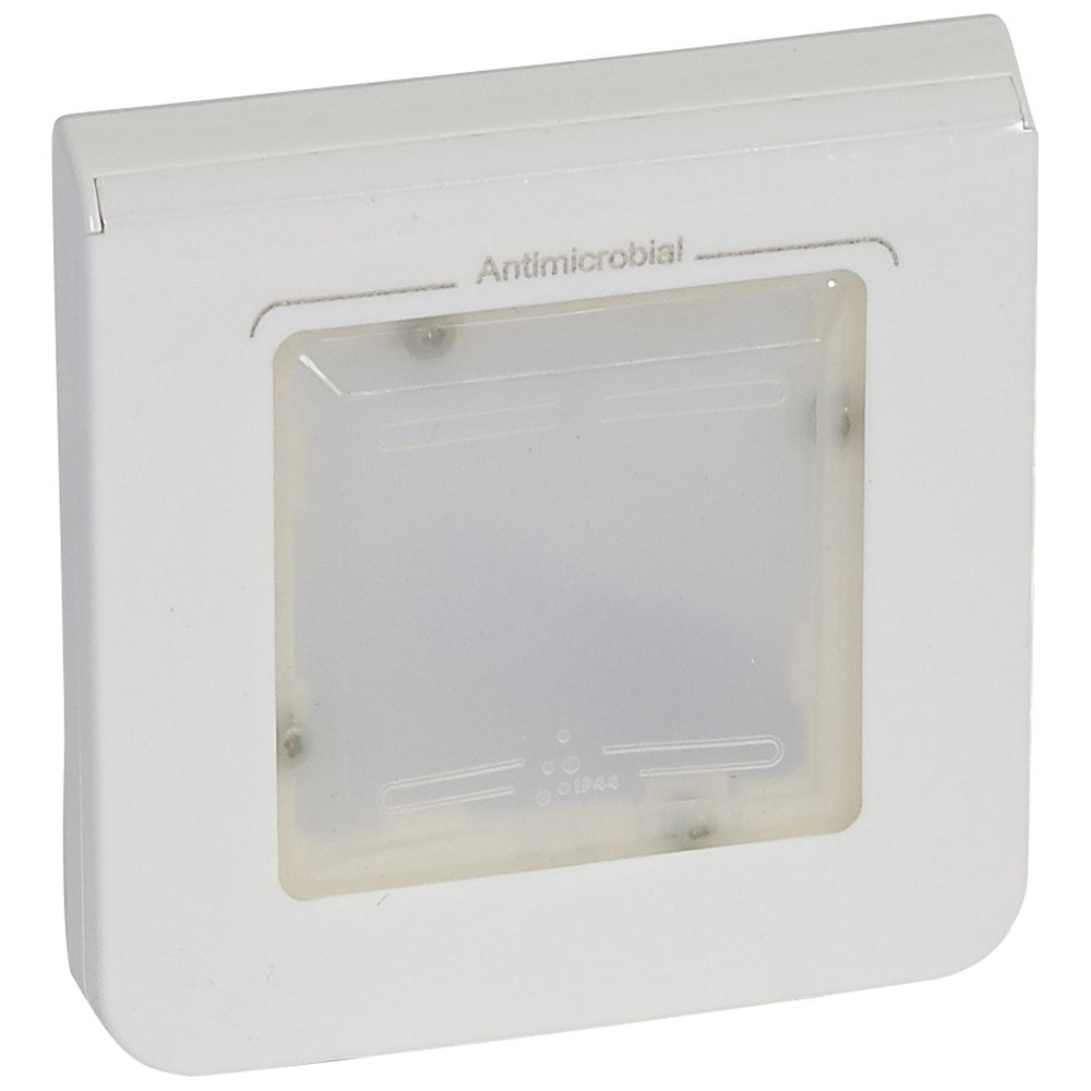 LEGRAND 078880, Mosaic Antibacterial White Frame, IP 44, Double