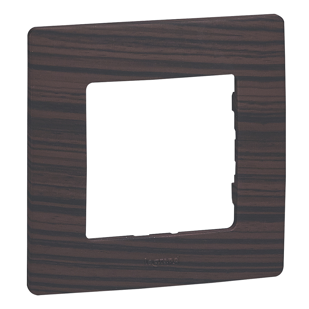 LEGRAND 397091, Niloé Frame, 1 Seat, Dark Wood