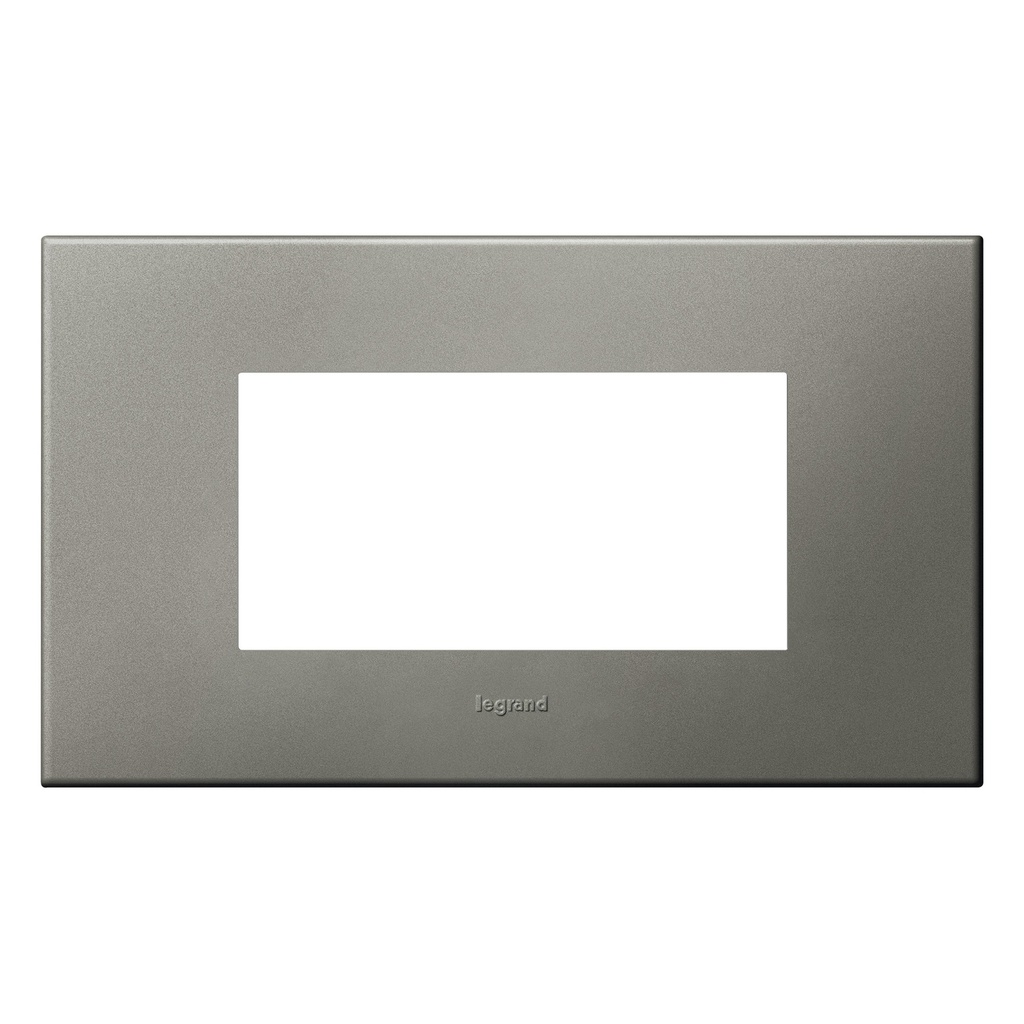 LEGRAND 575037, 4 Modules, Italy and Usa Square Magnesium Frame