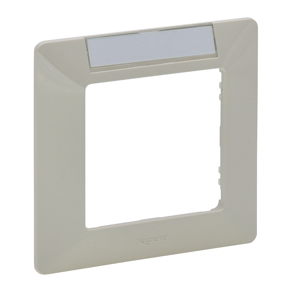 Legrand 754051, Ramă Valena Life cu Suport pentru Etichetă (Orizontal), 1 Post, Ivoire