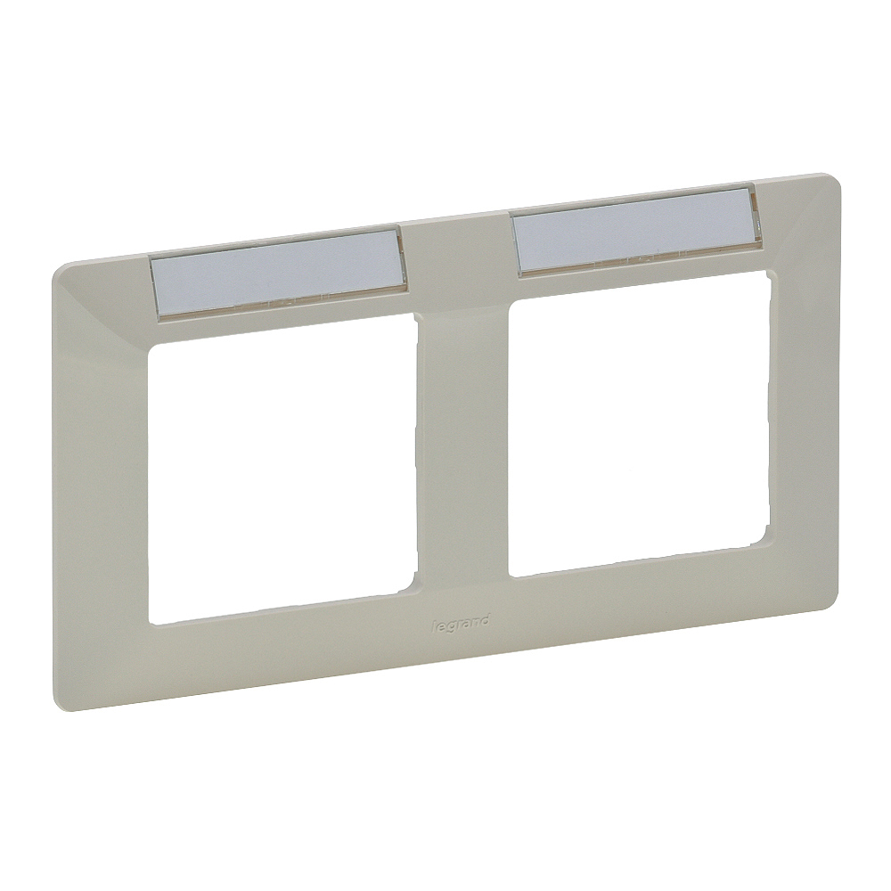LEGRAND 754052, Valena Life Frame, with Label Holder (Horizontal), 2 Modules, Ivory