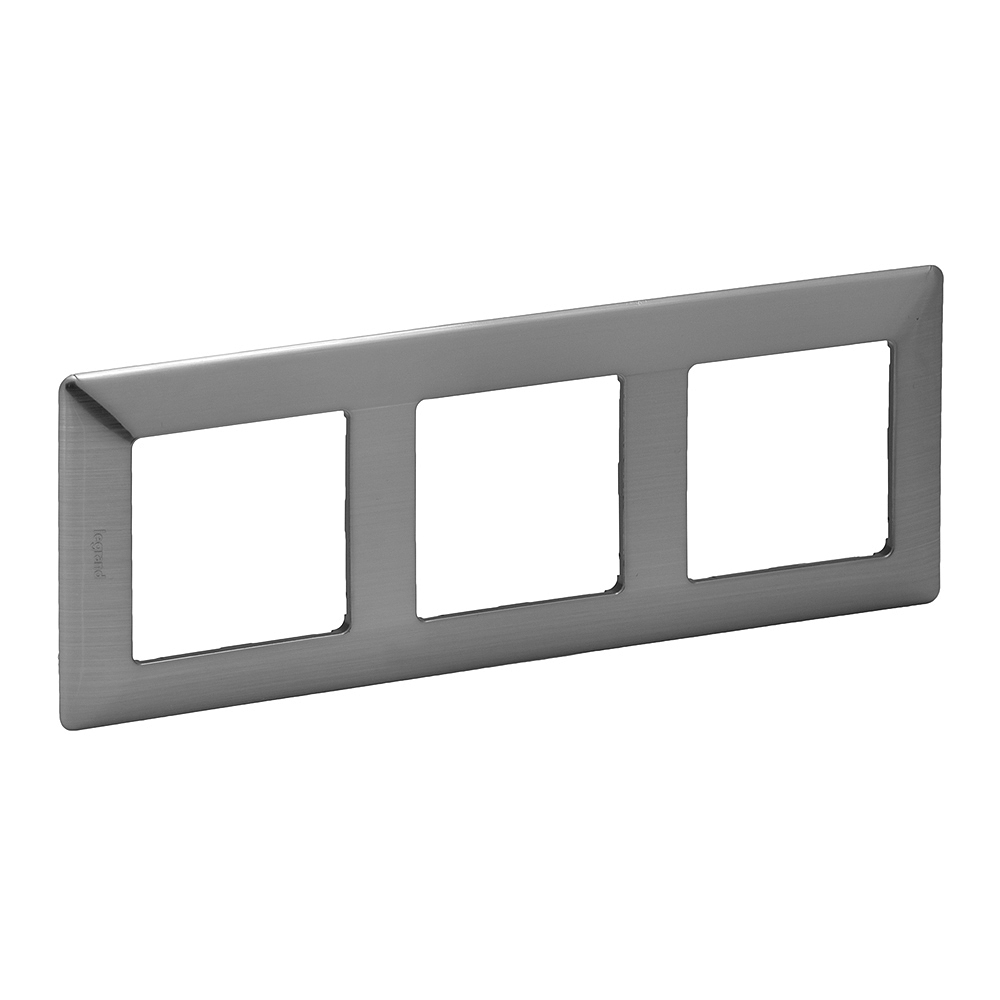 Legrand 754153, Valena Life Frame, 3 Modules Stainless Steel
