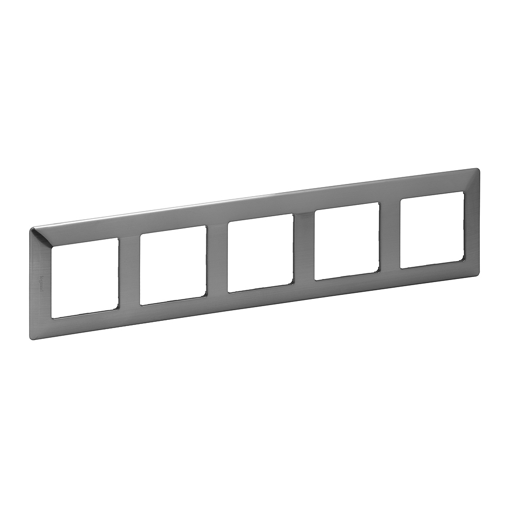 LEGRAND 754155, Valena Life Frame, 5 Modules Stainless Steel