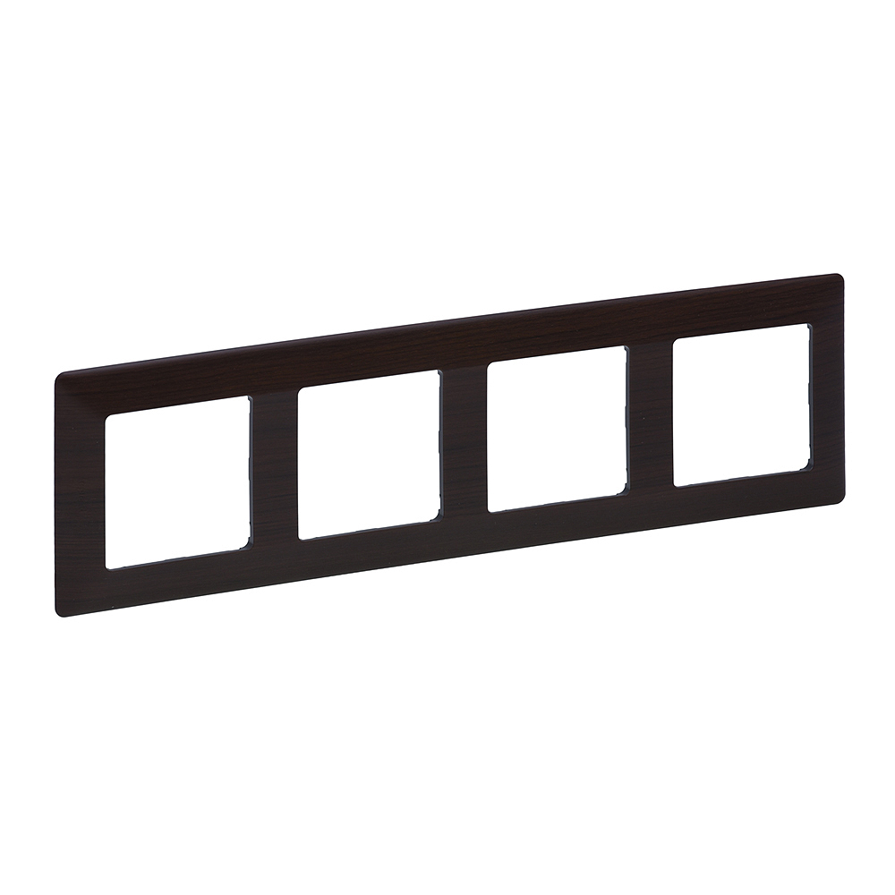 Legrand 754174, Ramă Valena Life, 4 Module, Lemn Închis la Culoare