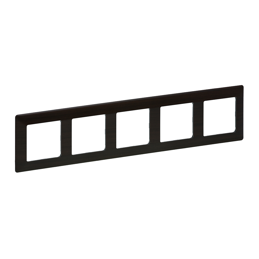 Legrand 754175, Ramă Valena Life, 5 Module, Lemn Închis la Culoare