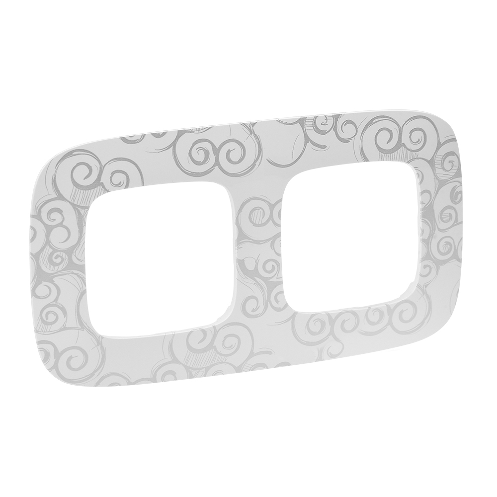 Legrand 754342, Ramă Valena Allure, 2 Module, Crom Narcis