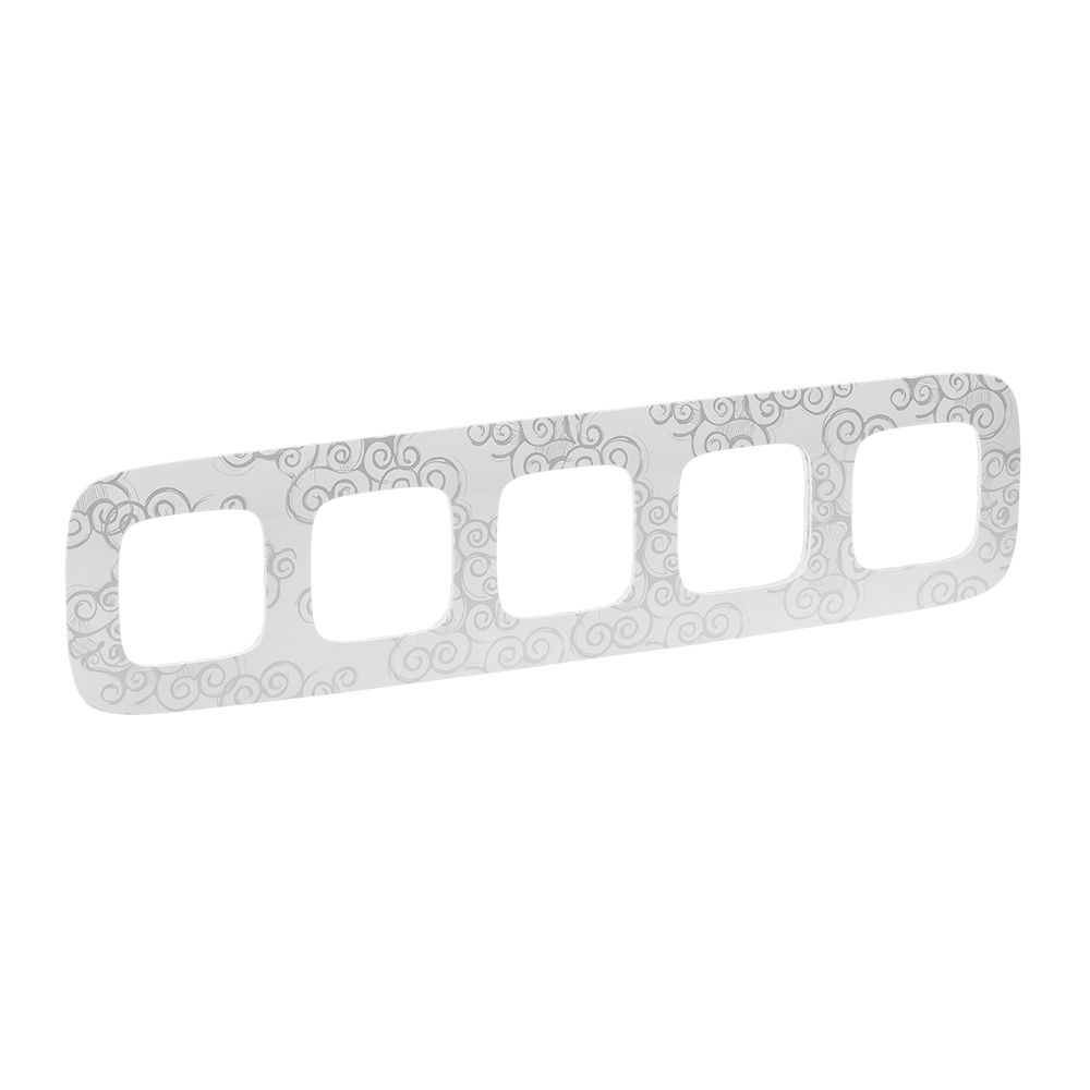 LEGRAND 754345, Valena Allure Frame, 5 Modules, Chrome Narcis