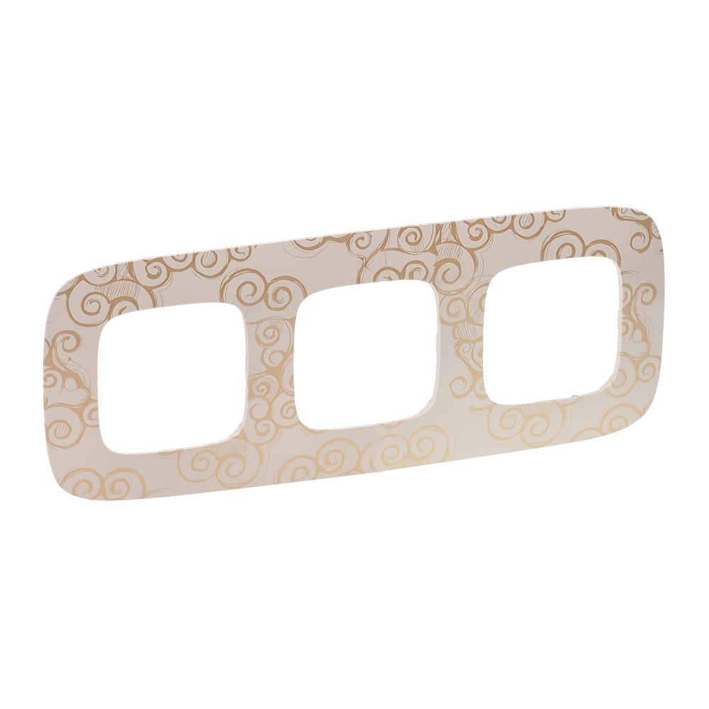 LEGRAND 754353, Valena Allure Frame, 3 Modules, Gold Narcis
