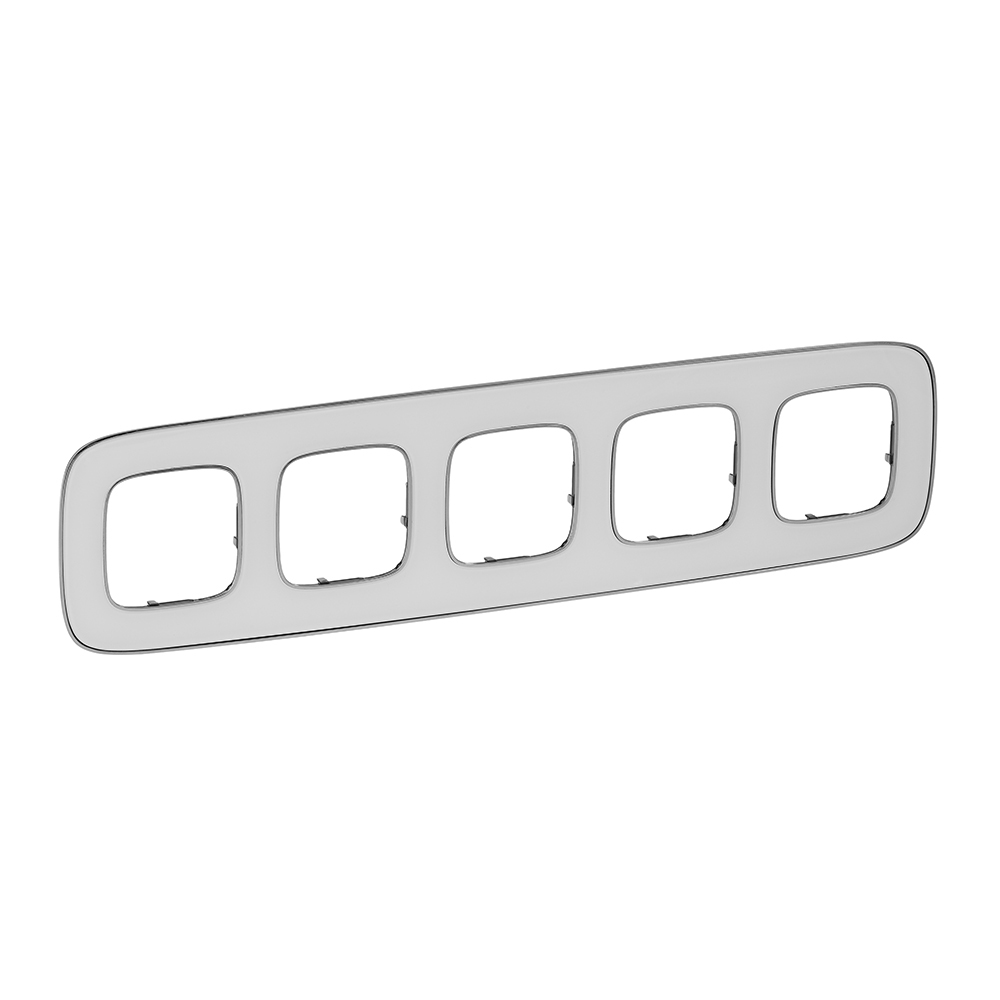 LEGRAND 754425, Valena Allure Frame, 5 Modules, Mirror White