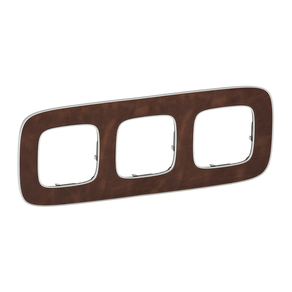 Legrand 754453, Ramă Valena Allure, 3 Module, Piele