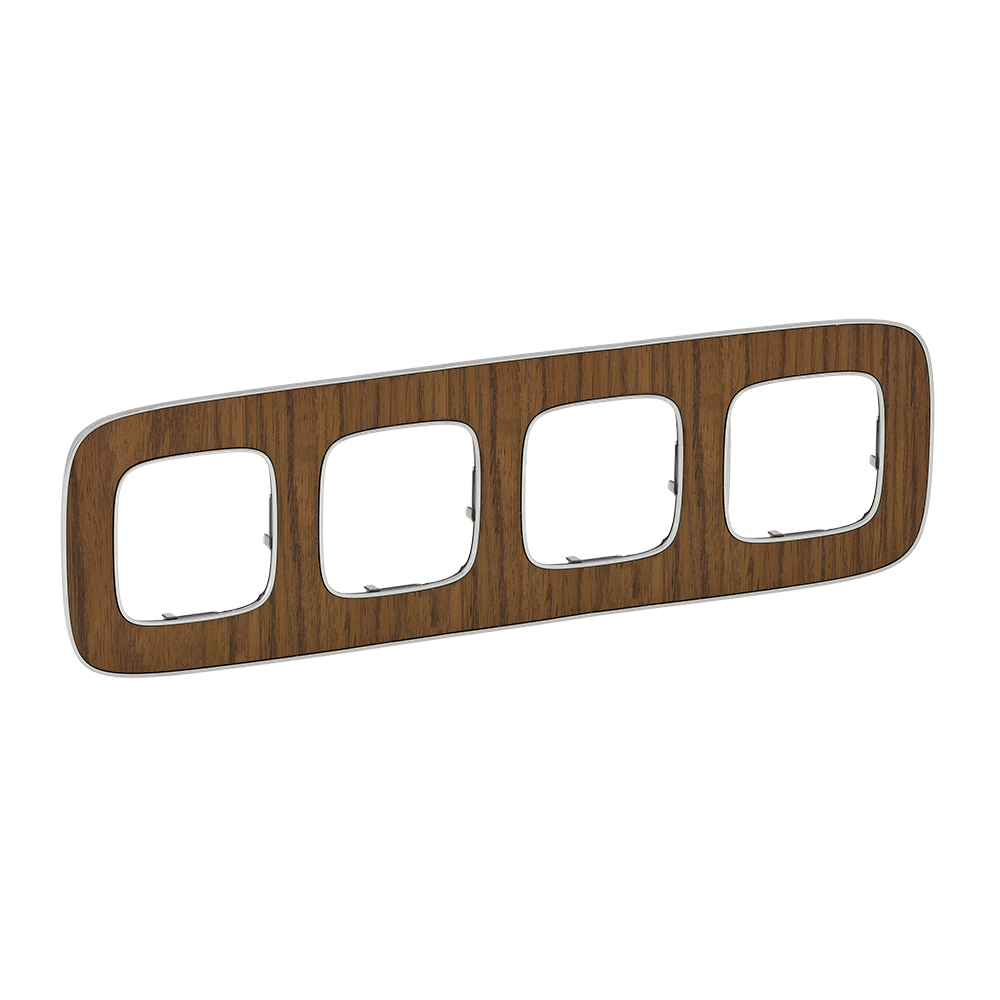 Legrand 754464, Ramă Valena Allure, 4 Module, Nuc